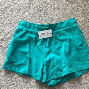 WeWoreWhat Blue and Green Athletic Shorts with Elastic Waistband
